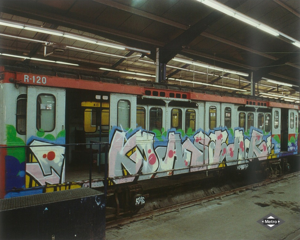 Javier Abarca graffiti metro 1990